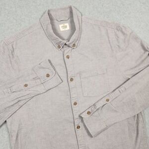 Marine Layer Shirt Mens Medium Large Gray Heathered Button Down Casual